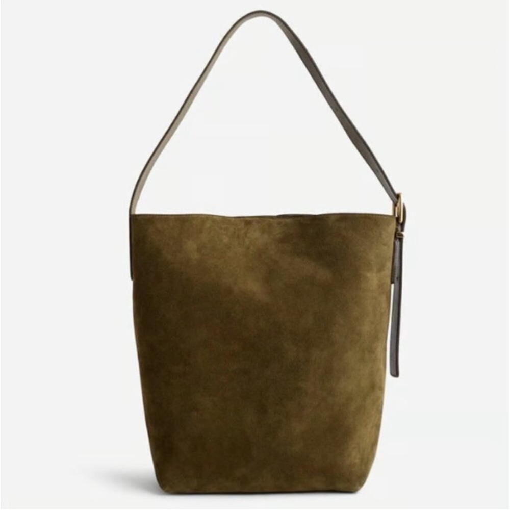 Like New Madewell Suede Essentials Bucket Tote